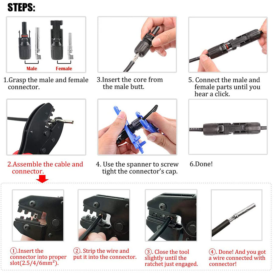 Инструменты для обжима солнечн – обзор и цена Mc4 Crimping Tool